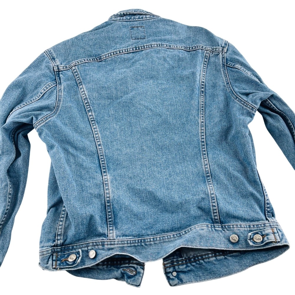 Lee Riveted Denim Jean Jacket Women's Medium Classic Blue - Picture 4 of 4